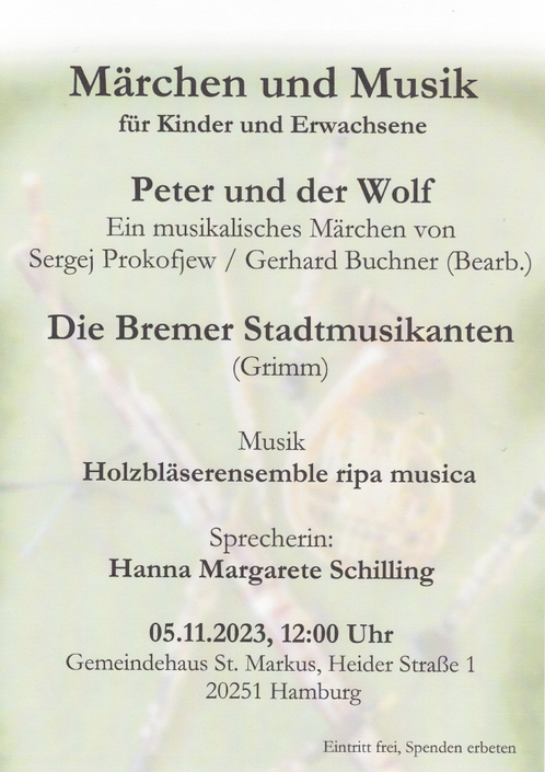 Konzertplakat Peter und der Wolf 2023